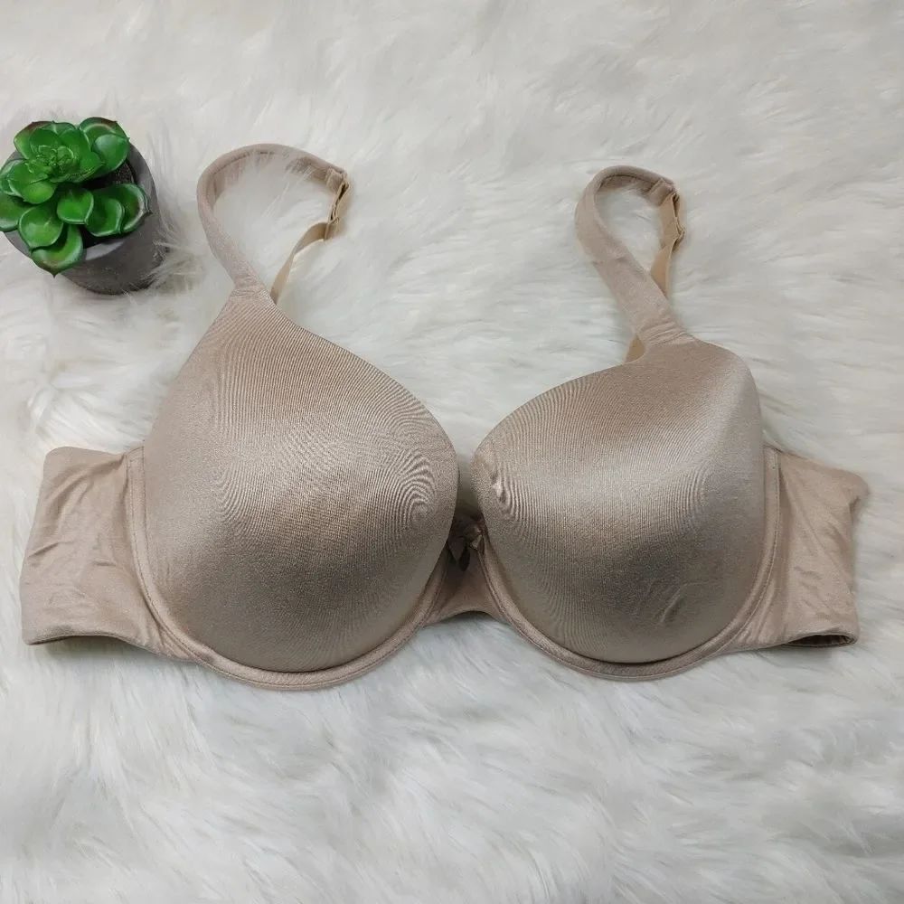 Cacique Lightly Lined T-Shirt Beige Bra Underwire